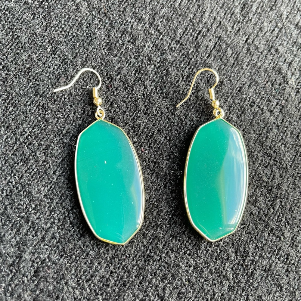 Green earrings